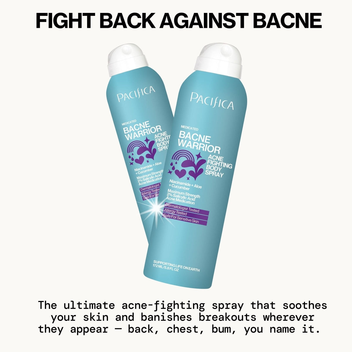 Bacne Warrior Acne Fighting Body Spray